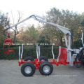 Hot Sale Ce Certificate Zm3004 3tons Log Loading Trailer with Crane for 20-50HP Tractor